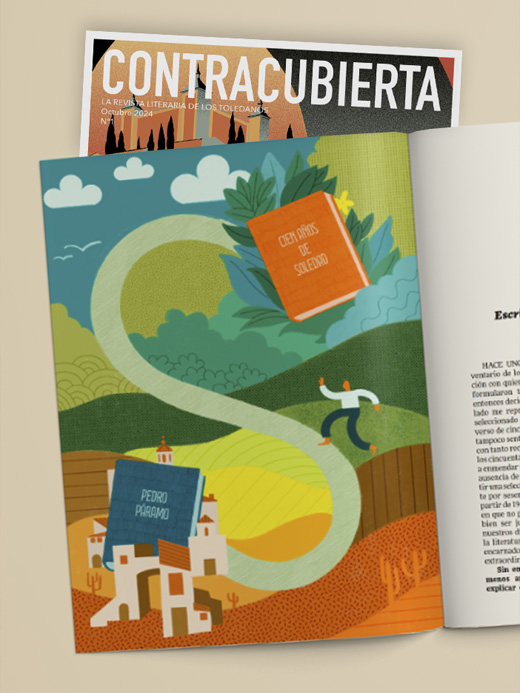 Revista Contracubierta Feria del Libro Toledo 2024 Javi Cohen ilustración